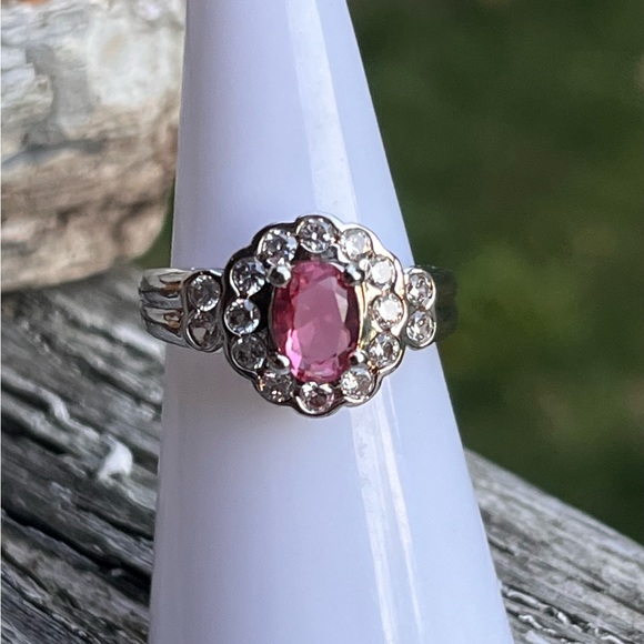 Ring Bomb Jewelry - Lab Created Dark Pink Sapphire Size 6 Ring Bomb